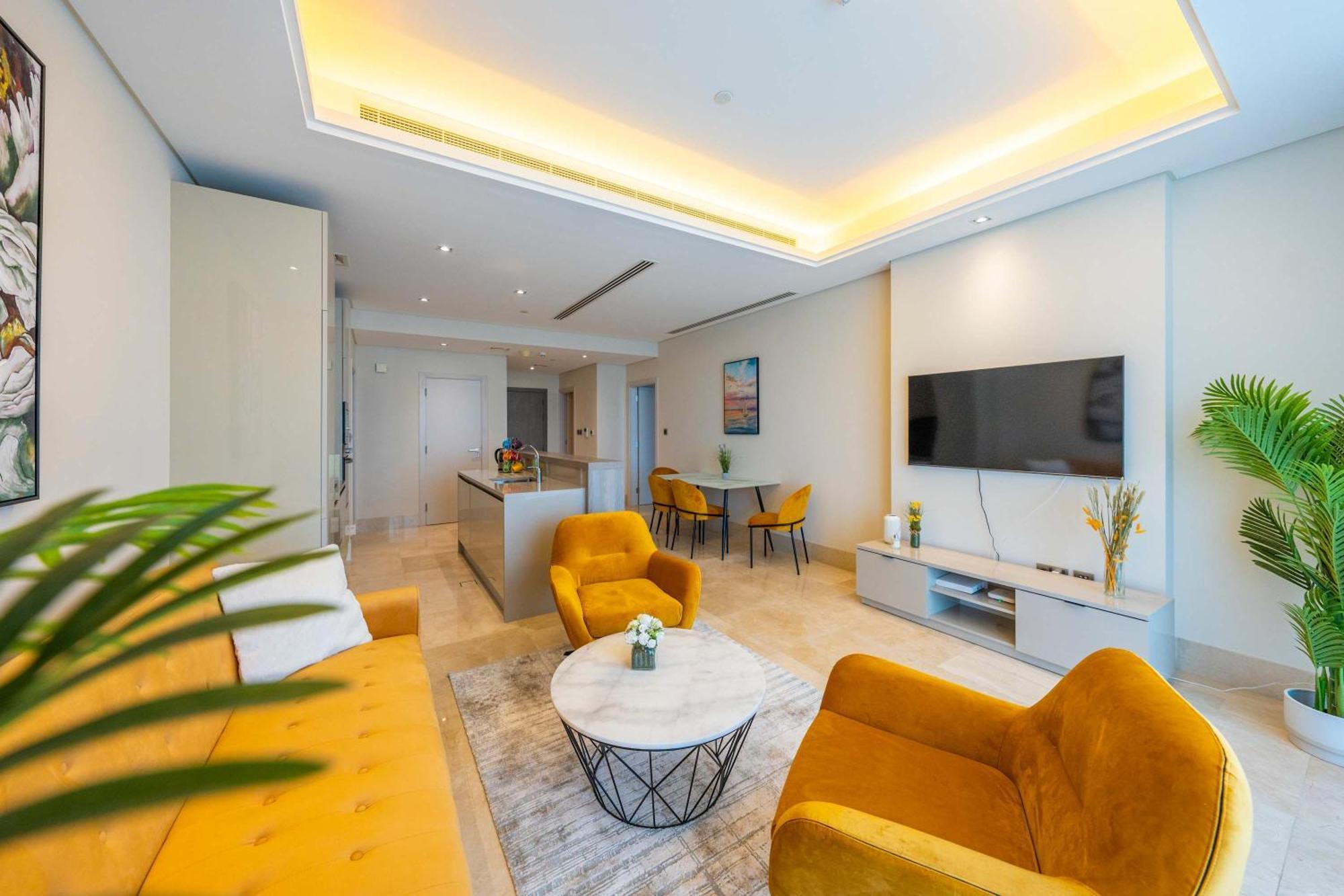 Spacious Beachfront 2 Bedroom Apartment - The 8 Dubai Luaran gambar