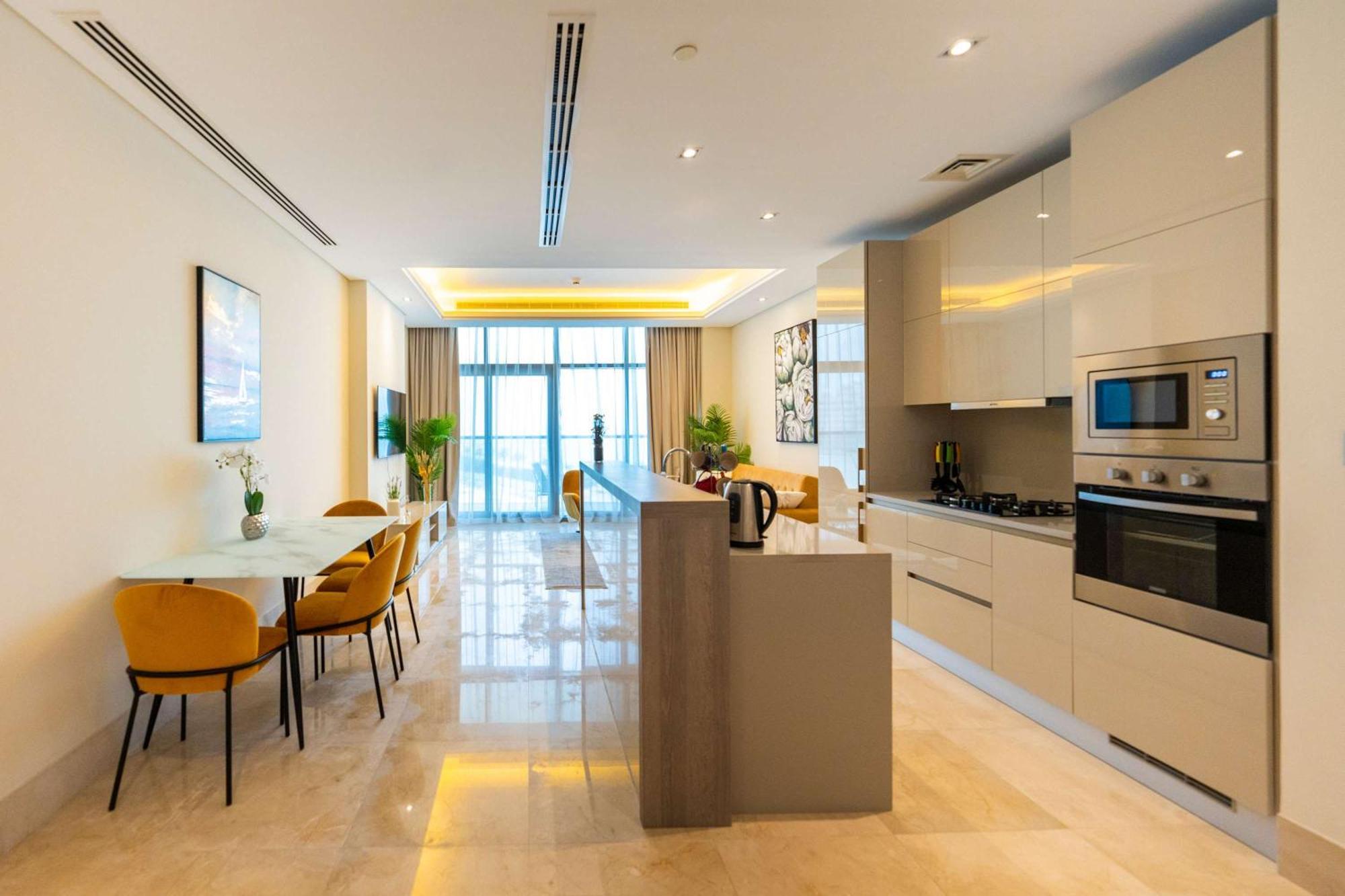 Spacious Beachfront 2 Bedroom Apartment - The 8 Dubai Luaran gambar